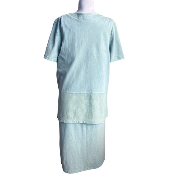 VTG 90s NINA PICCALINO Artsy Midi Dress & Vest Set SZ S Lagenlook Phoebe Friends - Picture 5 of 10